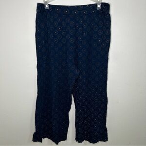Earthbound cropped floral print flowy pants